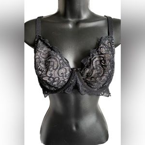 LVR BLK BLK Unlined Underwire, 40D *P1056